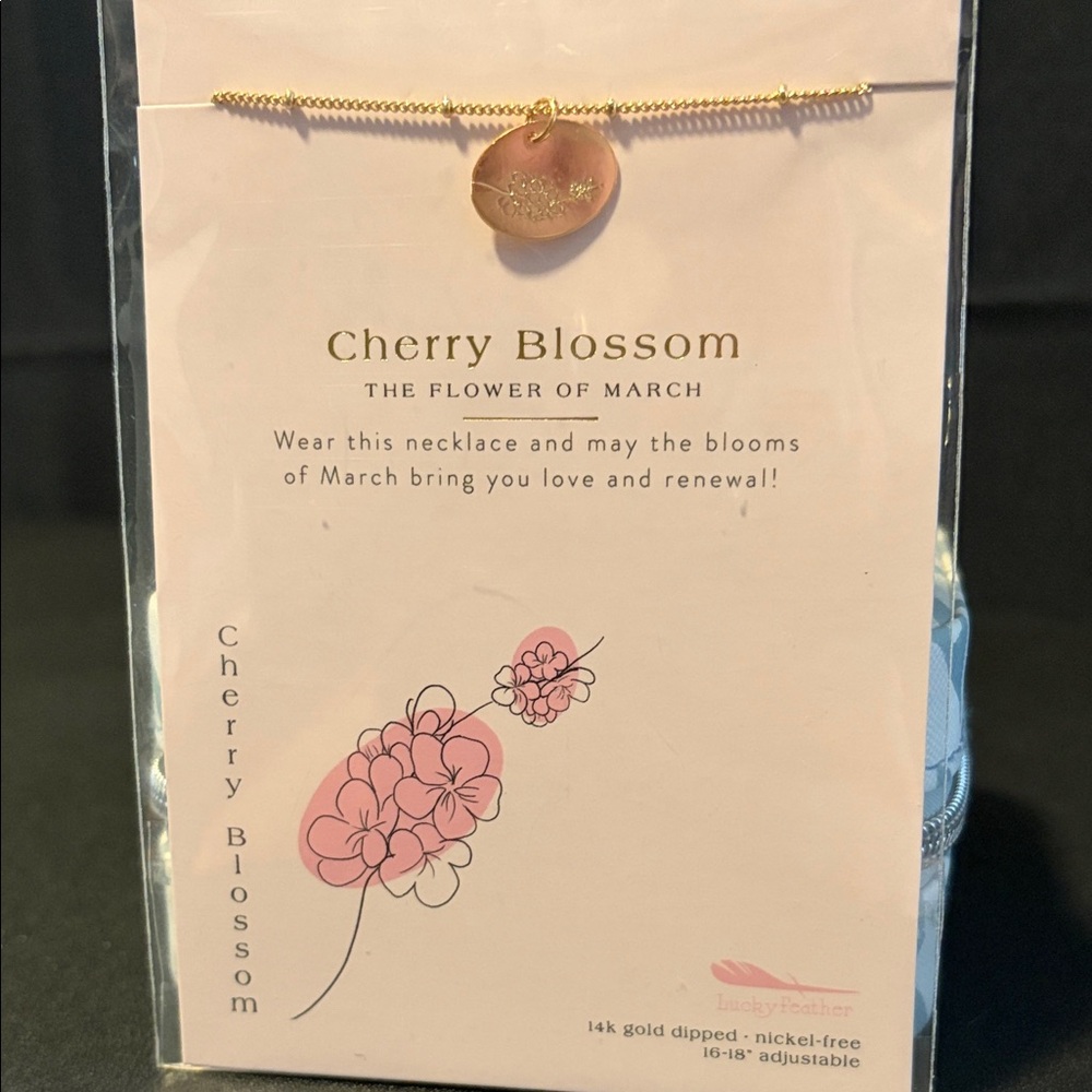 Cherry Blossom Necklace - March Birth Flower